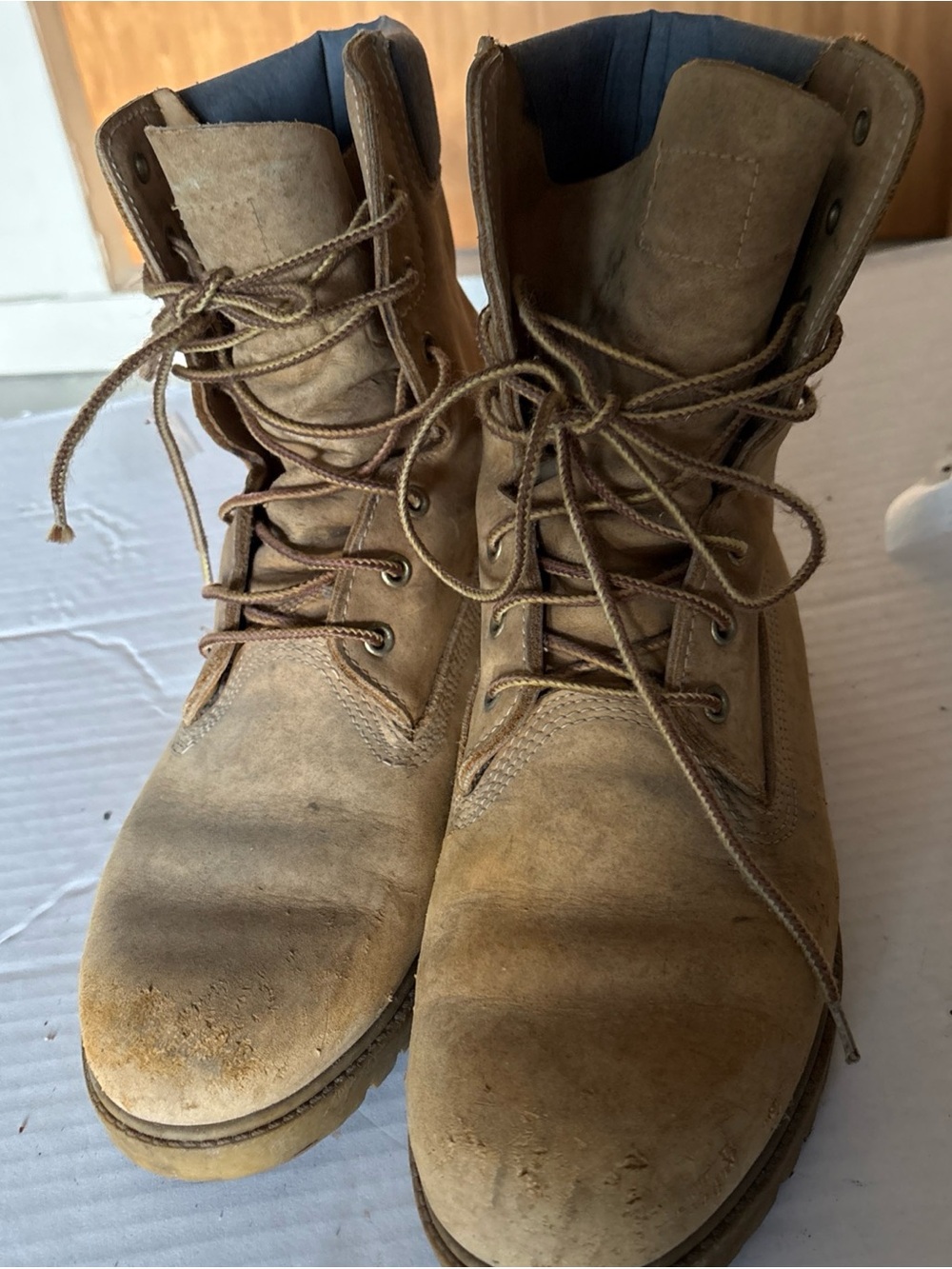 Herman Survivors Men's Tan Suede Lace-Up Work Boots